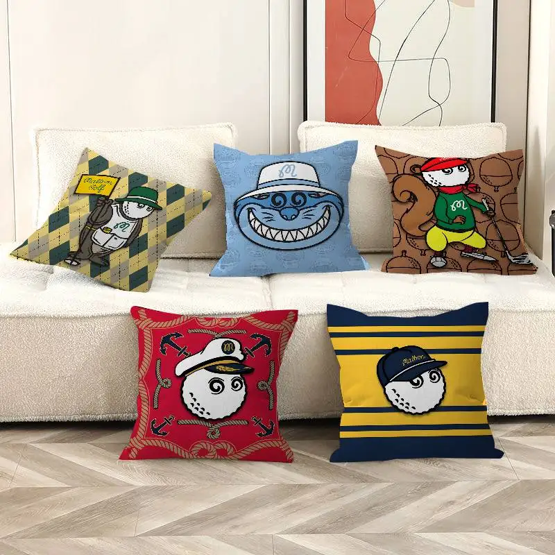 L-Leisure-M-M-Malbones Golf Office Cushion Pillowcase Car Cushion Cover45X45CM Lumbar Pillowcase Sofa Pillowcover