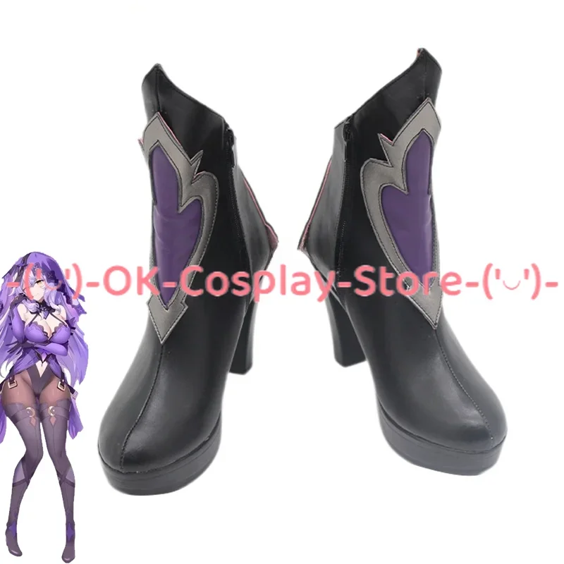 Game Honkai Star Rail Black Swan Cosplay Shoes Halloween Carnival Boots PU Shoes Cosplay Props Custom Made