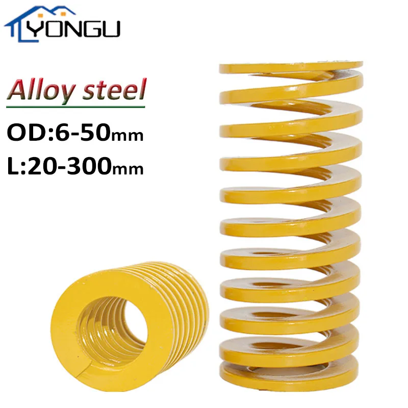 Die Mold Springs Yellow Compression Spring small load Outer Diameter 6 8 10 12 14 16 18 20 22 25 27 30 35-50mm Length 20-300mm