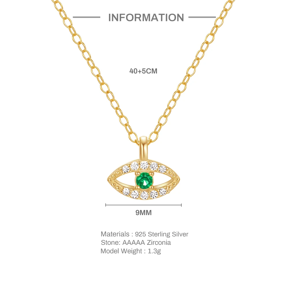 روكسي 925 فضة عين الشر نمط طقم مجوهرات الأخضر زركون سلسلة شرابة القرط قلادة عيد ميلاد مجوهرات الأزياء