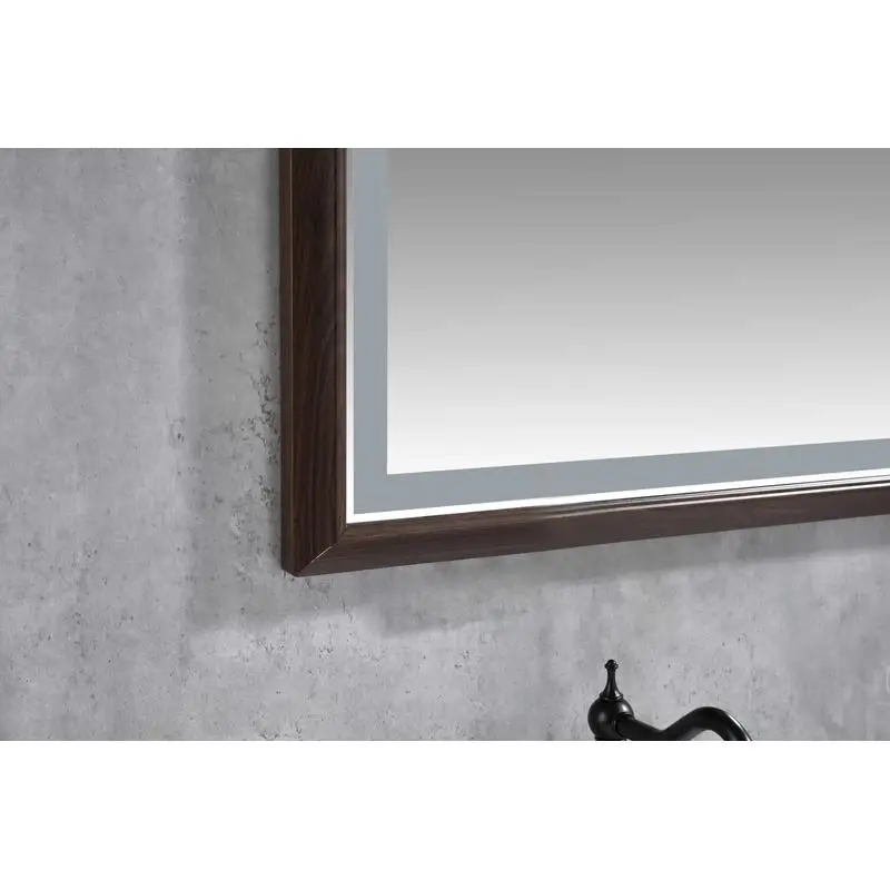 60x48 Inch LED Bath Mirror, Wall-Mounted Vanity Mirror, Anti-Fog, Memory Function, 3 Color Options, Stepless Dimming