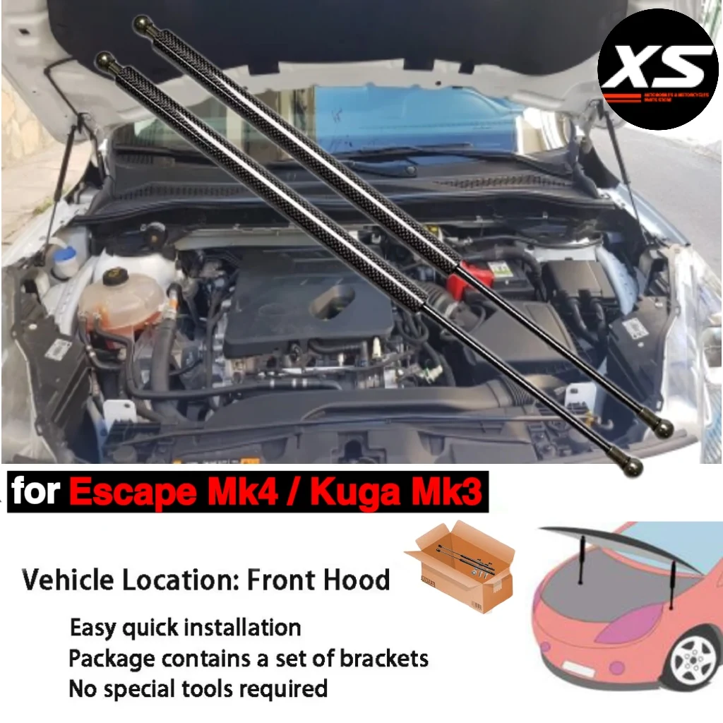 Hood Struts For Ford Escape Mk4 2020 2021 2022 2023 2024 Kuga Mk3 CX482 Bonnet Modify Lift Support Rods Shocks Damper Gas Spring