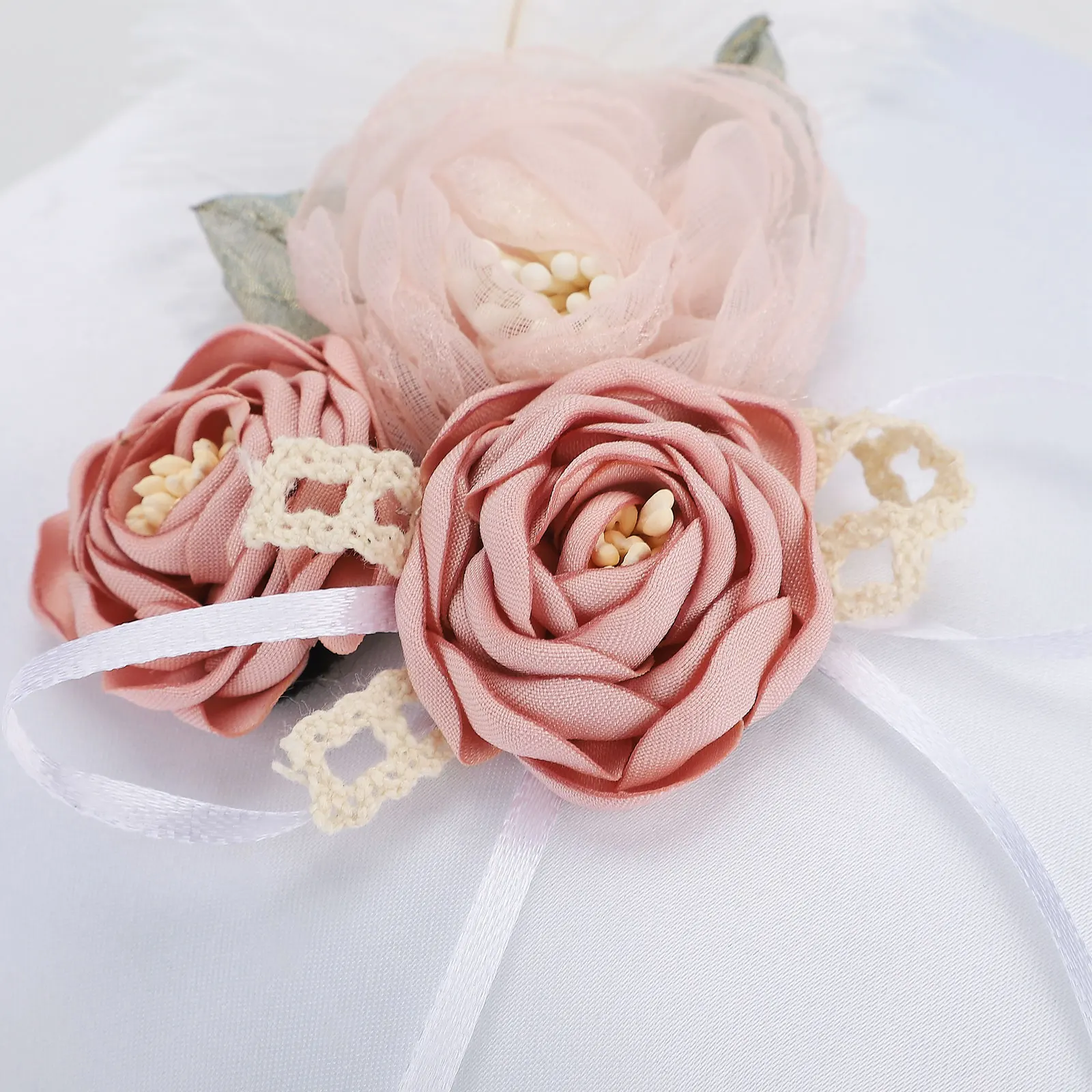 Support Cushion Ring Pillow Bearer Cushions For Lover Friend Good Gift Party Decoration Flowers Romantic Decor Pallet