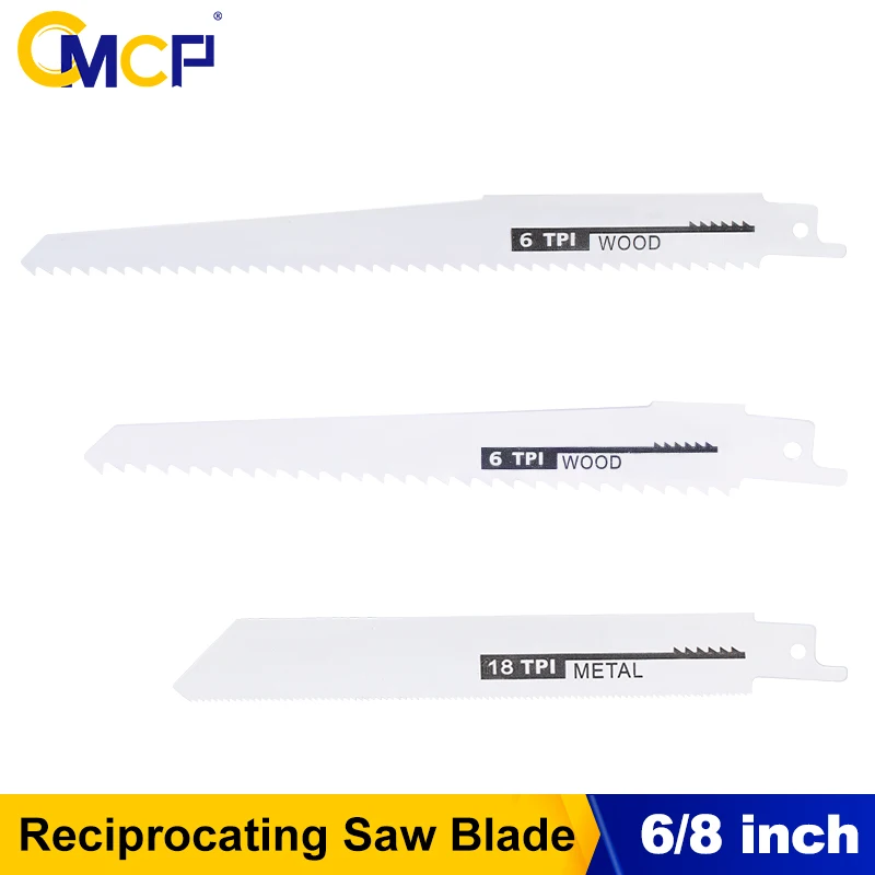 

CMCP 1pc Reciprocating Saw Blades 6TPI 10TPI Multi Saw Blade For Wood Metal Plastic Pipe Cutting Power Tool Accessories
