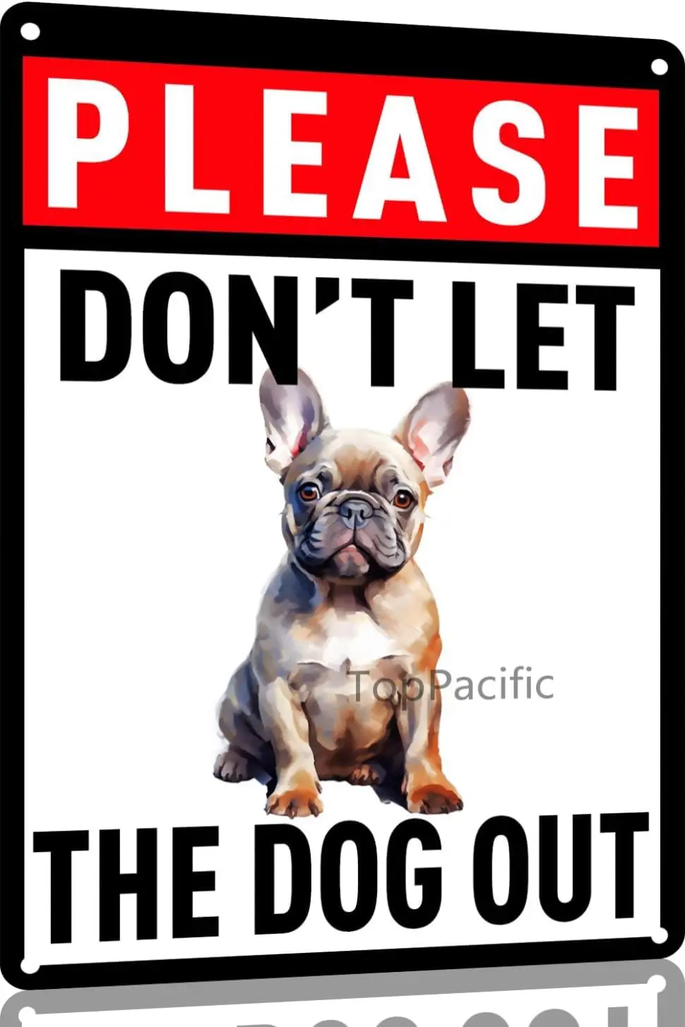 Inch Vintage French Bulldog Metal Tin Sign Don;t Let The Dog Out Home Bar Kitchen Wall Decor Plaque Sign Aluminium Meta-aluminum
