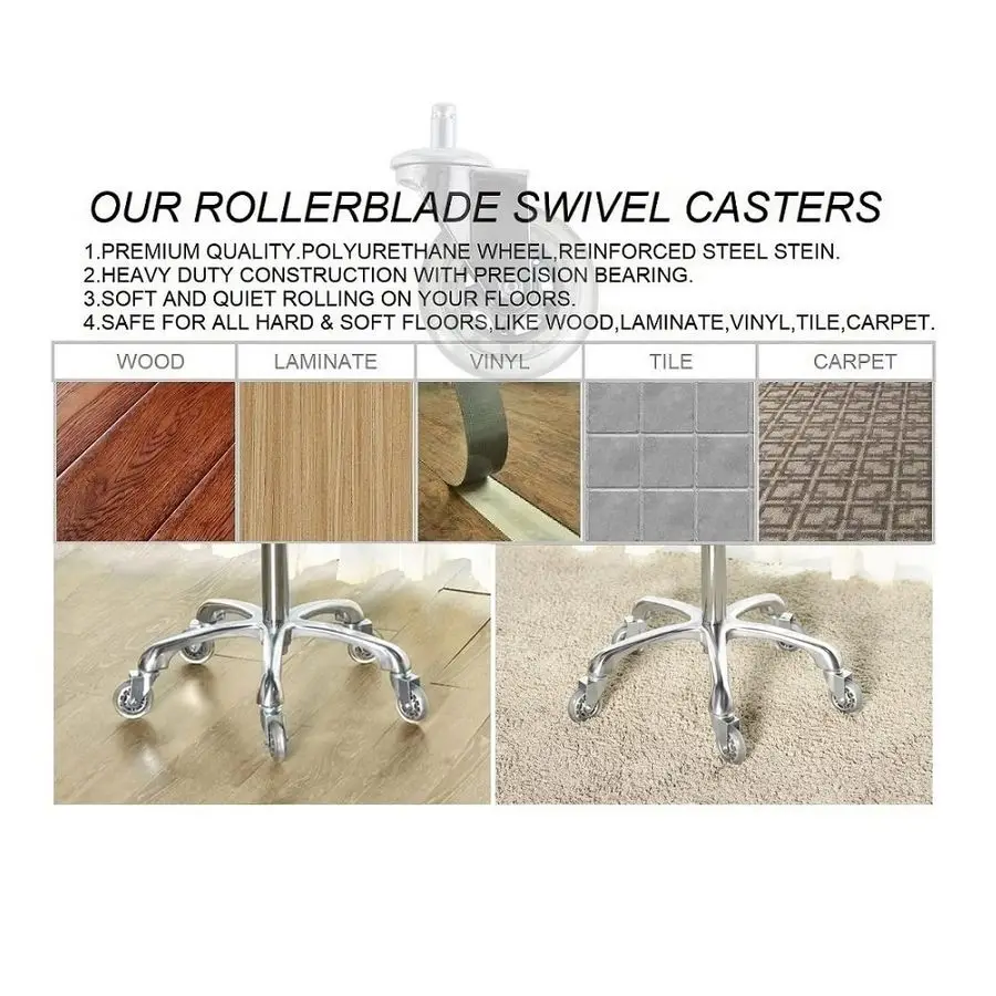 Tabouret pivotant réglable, tabourets métalliques roulants hydrauliques robustes pour cuisine, Salon de beauté, salon de coiffure, Bar de Spa, bureau