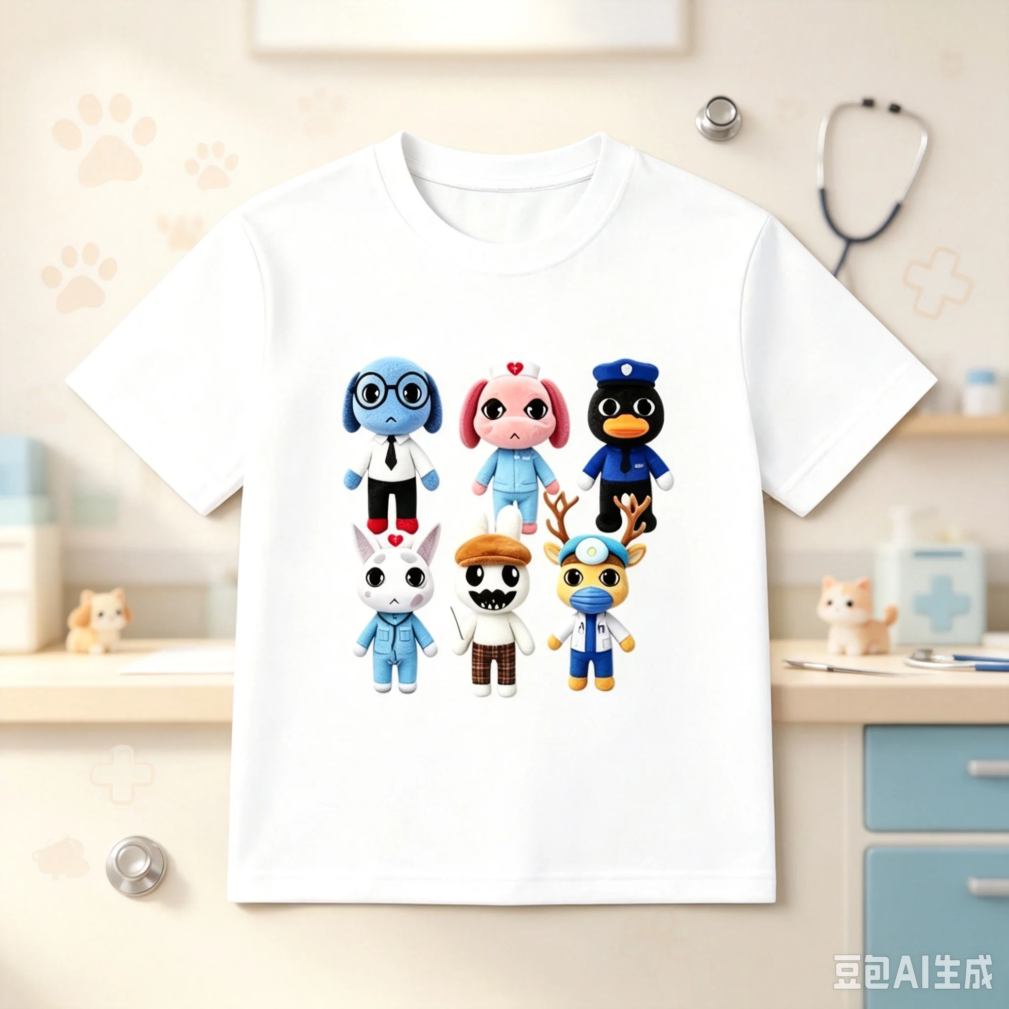Hot Game Animal Hospital Character Kids T-Shirt Boys Girls Short Sleeve Cotton Top Game Fans Tee for Summer Top Birthday Gift