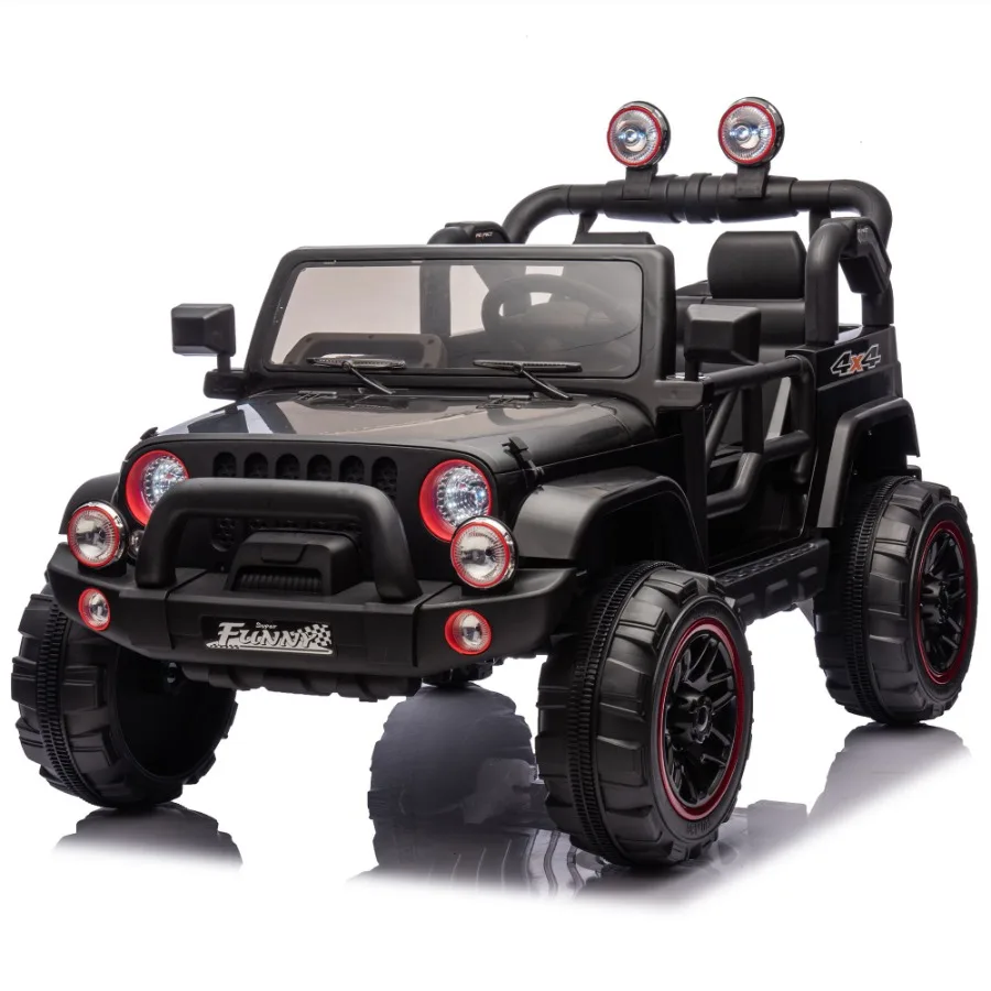 

24V Ride On Electric Car W Parents Control Seat width 19.09in 2WD Rear suspension Trunk storage Portable pull rod LightSearchli