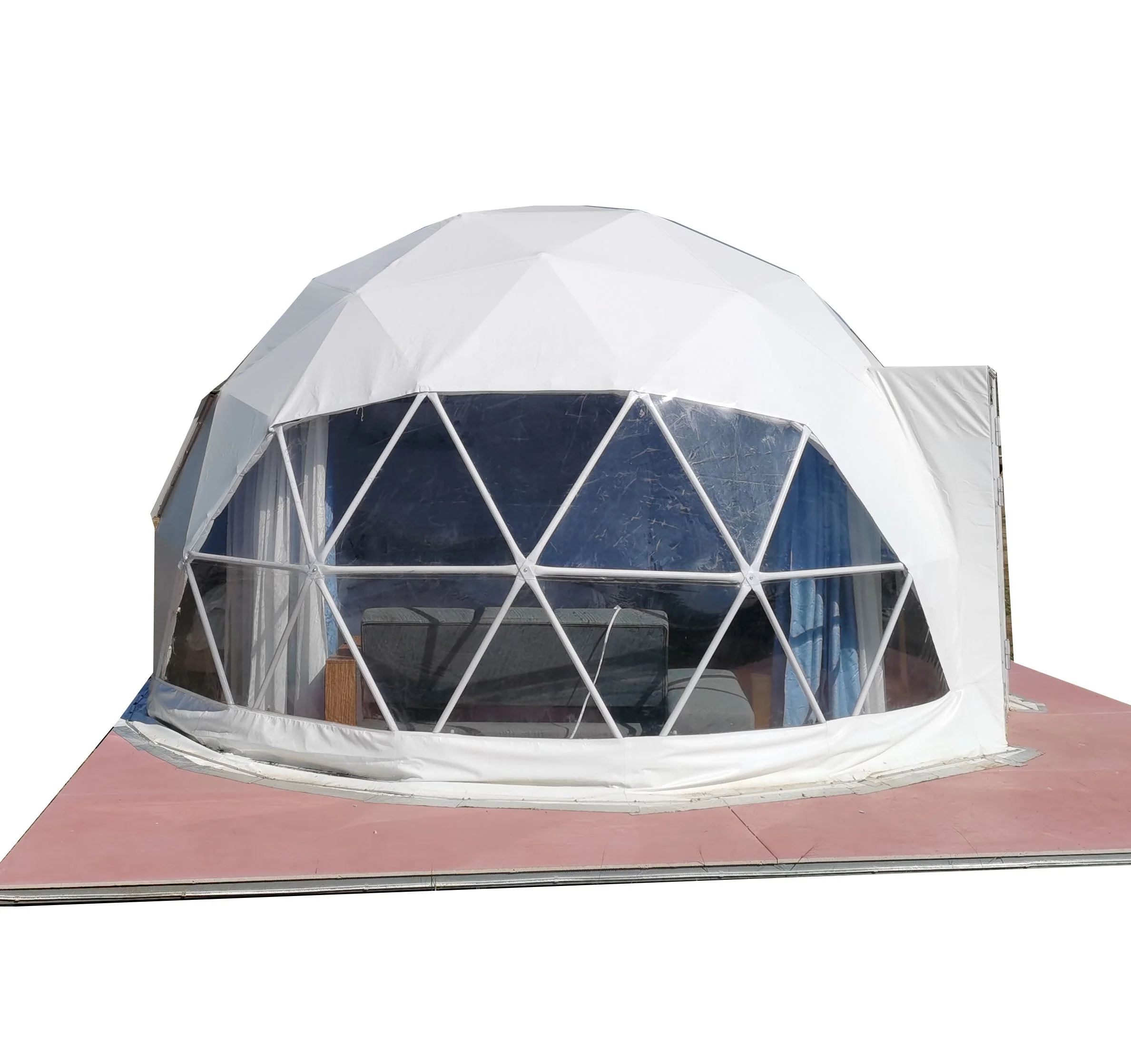 Diameter 10 Meters  Tent Restaurant Gorgeous Spherical Horizontal Dome Insulation Lining PVC Fabric  Stadium Tent Event Tent