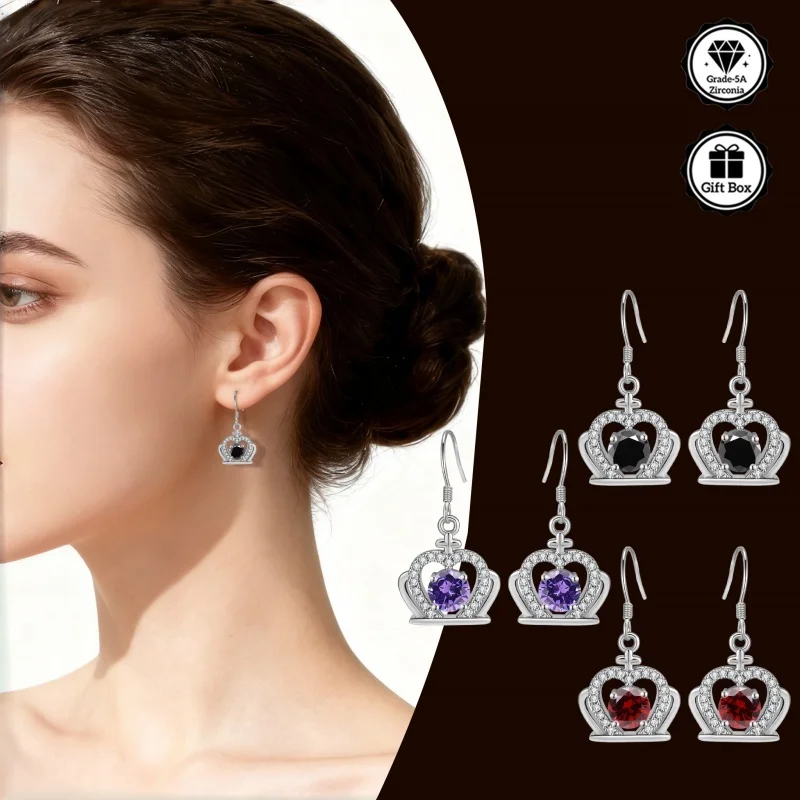 

LAMVOICE 2-каратные гипоаллергенные серьги с цирконием, День святого Валентина, подарок для дочери, дизайнерский товар высокого качества