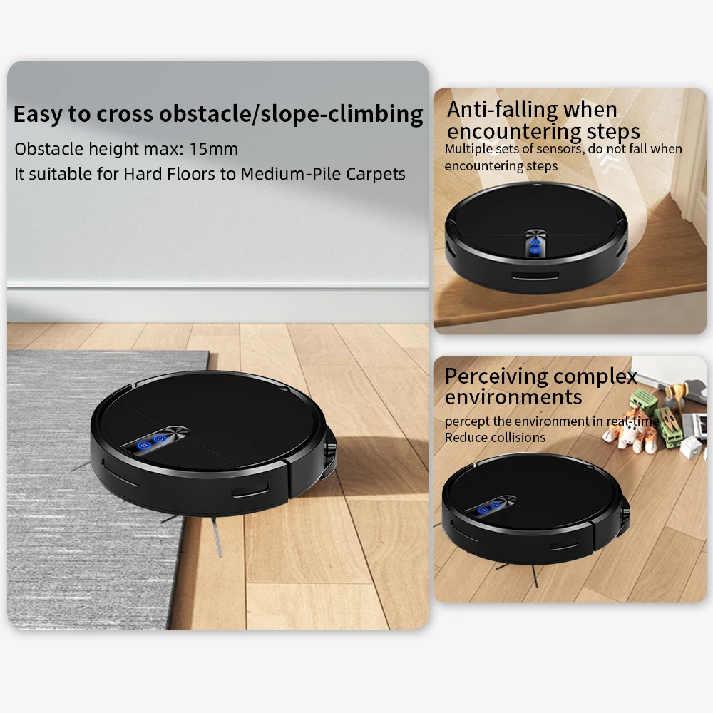 가정용 전기 자동 청소 스마트 청소 로봇 건식 및 습식 이중 목적 진공 청소기 App 제어 스위퍼
