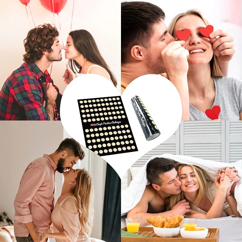 ملصق عيد الحب للخدش ، أوضاع الجنس ، تاريخ التحدي ، هدايا الزوجين
