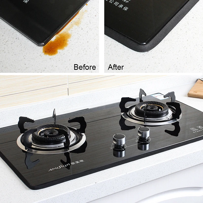 Cooktop Gap Adhesive Tape Self-Adhesive Door Window Waterproof Dust Seal Strip Caulk Trim Stripe Sink Stove Crack Strip Gap Seal