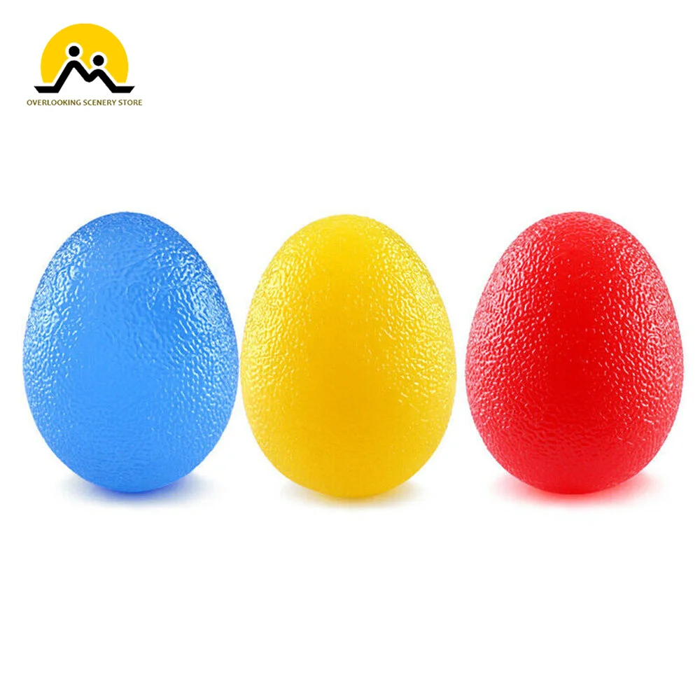 Silica Gel Hand Grip Ball Egg Men Women Gym Fitness Finger Exerciser Strength Muscle Recovery Gripper Trainer Gripping Balls