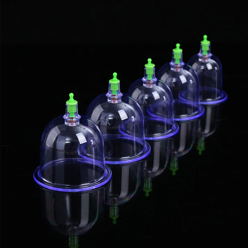 Household Cupping Therapy Set Vacuum Suction Cup Pump ABS Thick 12 Cans Cupping Massage Cups Acupuncture Massager Health Care