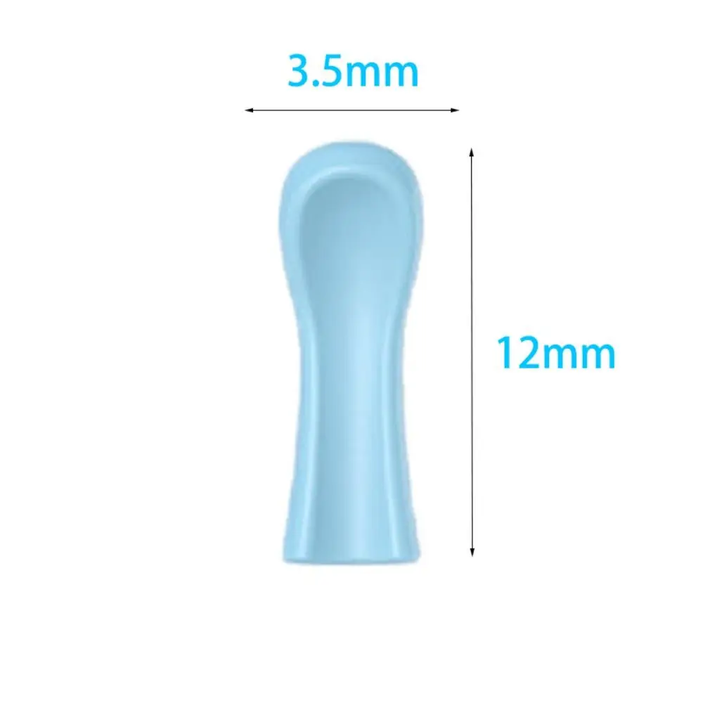 جديد سيليكون الأذن ملعقة الأكمام عدم الانزلاق استبدال الأذن الشمع إزالة نصائح الأزرق دائم الأذن الشمع المنتقى غطاء أدوات تنظيف الأذن