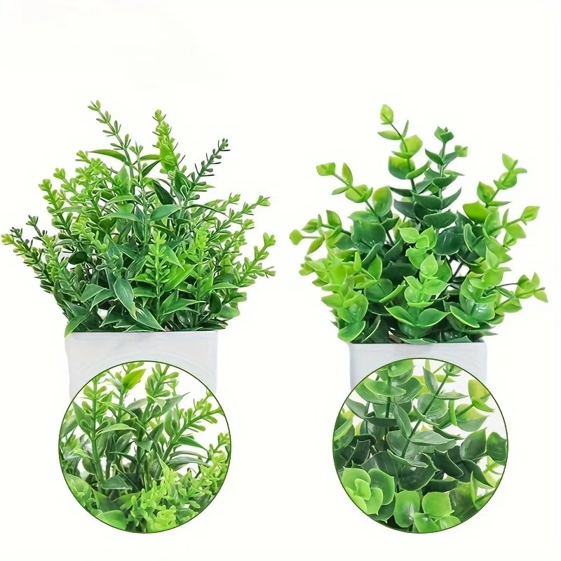Großhandel mit künstlichen Bonsai, grünen gefälschten Pflanzen, Topfpflanzen für drinnen und draußen, Zuhause, Schlafzimmer, Gartendekoration, künstliche Pflanzen – Detail 3