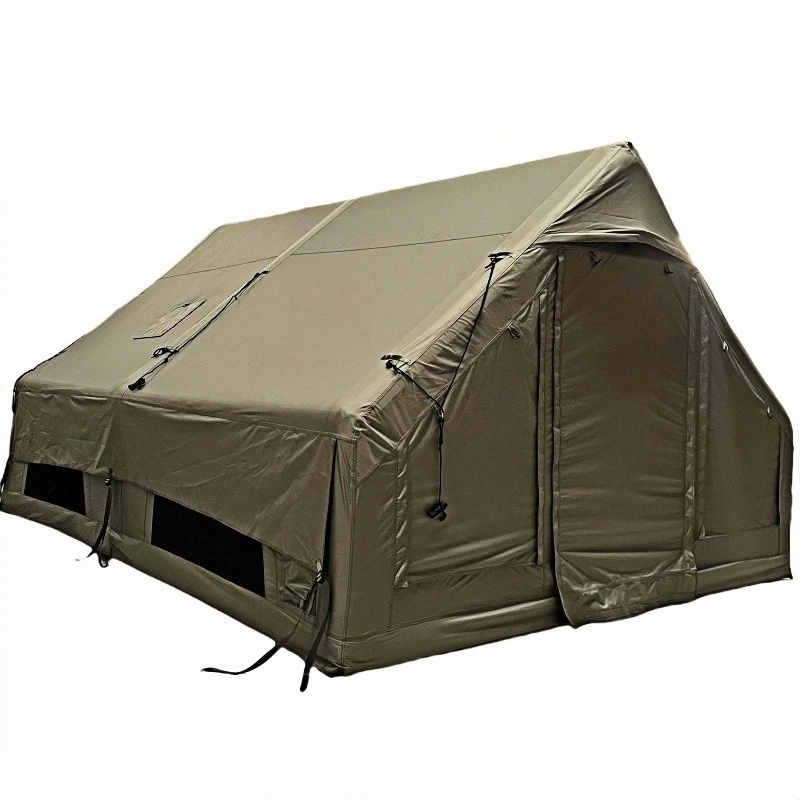 Factory Direct 12㎡ Inflatable Camping Tent, 600D Oxford Cloth Waterproof Windproof Outdoor Professional Tent