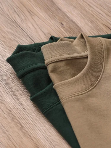 Imagen 2 del producto 11,29 oz 320 gramos peso de algodón pesado camiseta holgada de gran tamaño para hombres Color sólido hombro caído manga corta de alta calidad