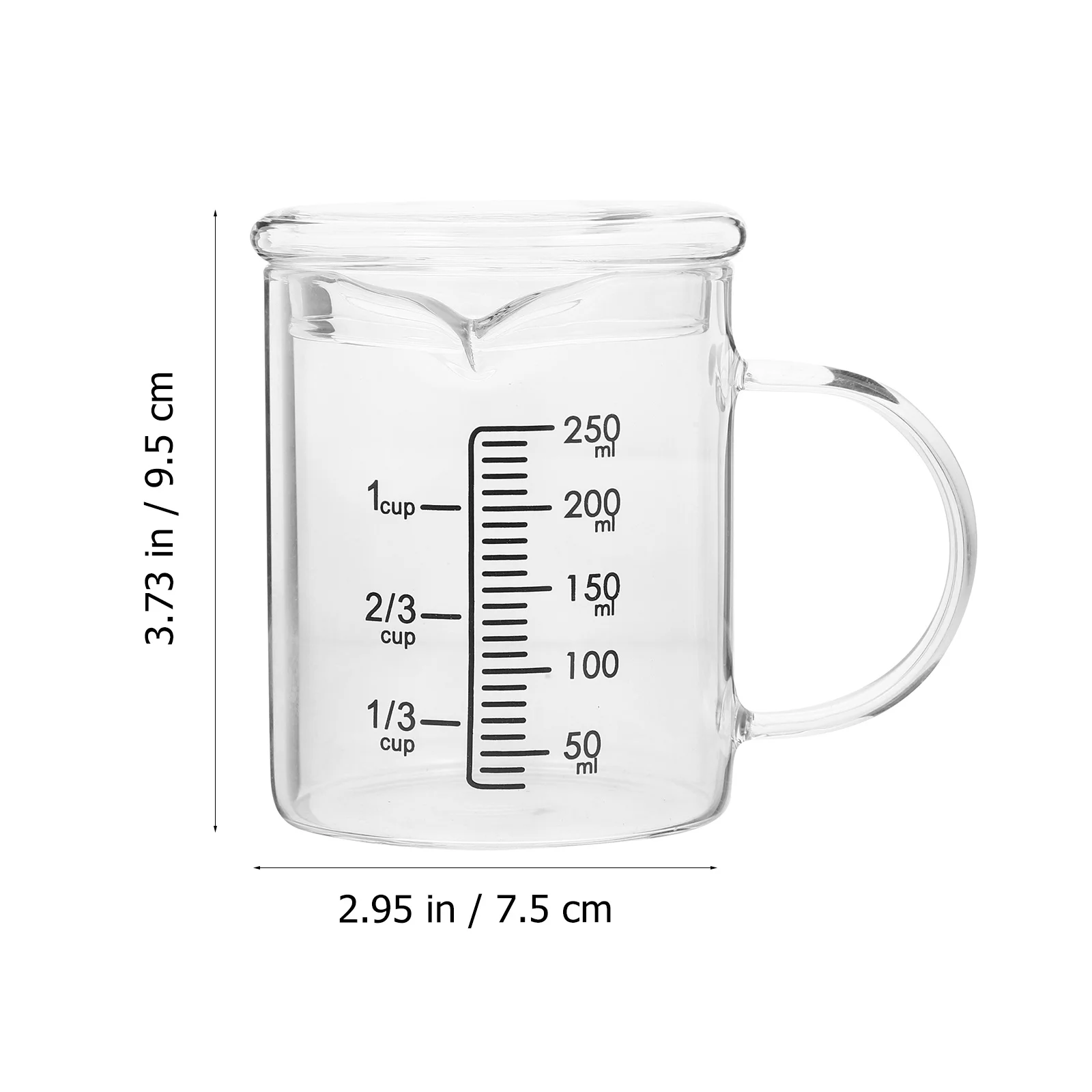

Baking Measuring Cup Household Glass Scale Cup Graduated Thickened Antiscald Handle Kitchen Baking Dessert Helper