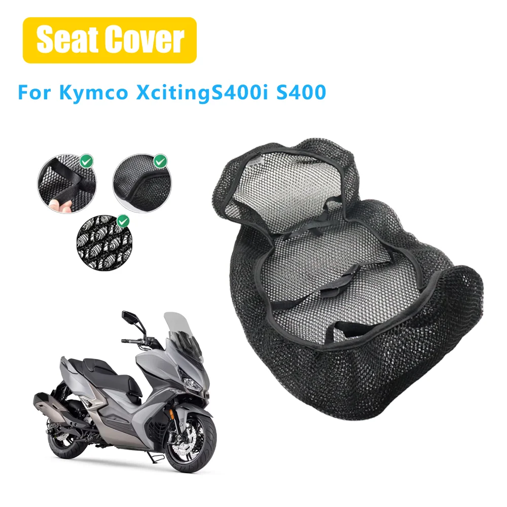 

For Kymco Xciting S 400i S400 S 400 S 400 i Motorcycle 3D Mesh fabric Cushion Breathable Waterproof Protection Seat Cover