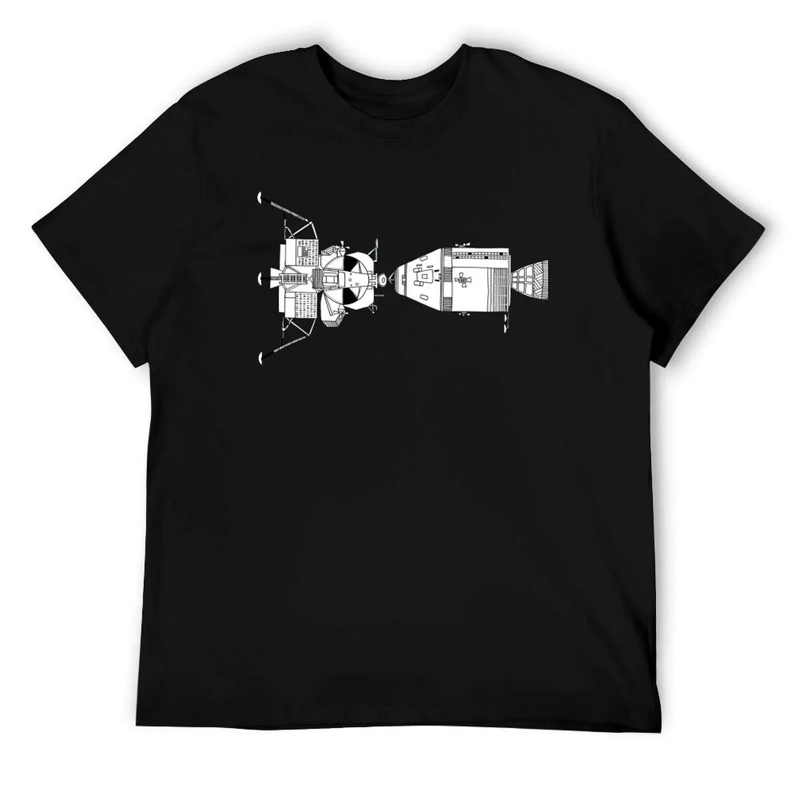 Camiseta Apollo 11, lander lunar y módulo de comando, camisetas para hombre, camiseta gráfica vintage esencial