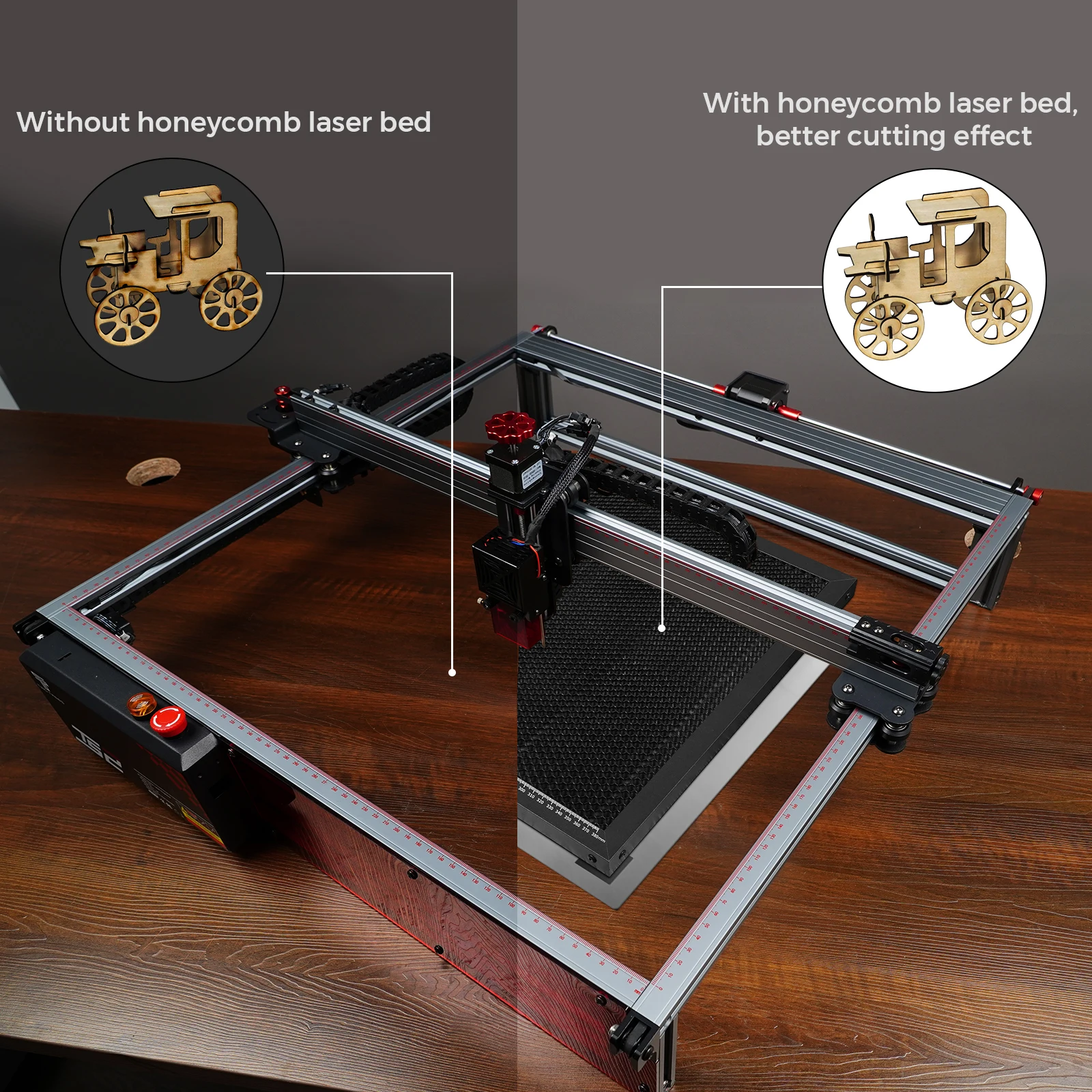 Twotrees Laser Enquipment Parts Honeycomb Working Table For CO2 Cutting Machine/Laser Engraver TTS TS2-10W 80W 500x500x22mm