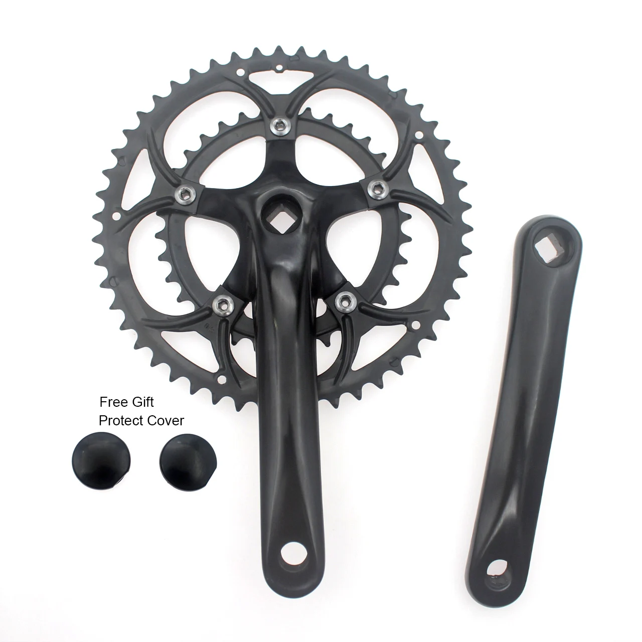 50/34T 8/9 Speed Road Bike Crankset BCD 110 Diamond Hole Double Sprockets Bicycle Cranks Parts Chainwheel Bike Accessories