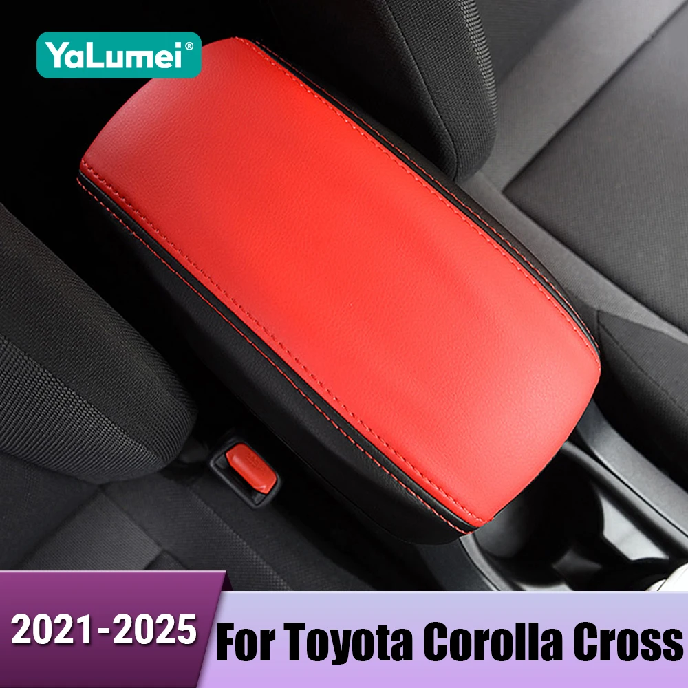 Leder Auto Mittelkonsole Armlehne Kissen Schutz Abdeckung Pad Für Toyota Corolla Cross XG10 2021 2022 2023 2024 2025 Hybrid