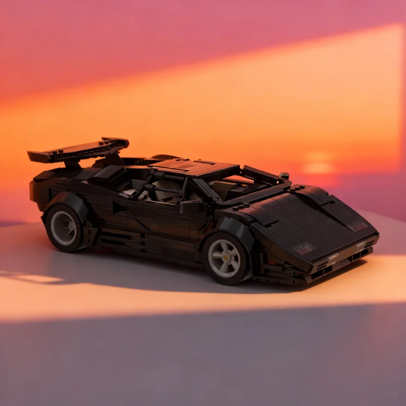 

1308pcs MOC Lamborghiniesed Countach LP5000 QV Creator Expert Model Building Blocks Toy Gift Creative Display Collectible Desk