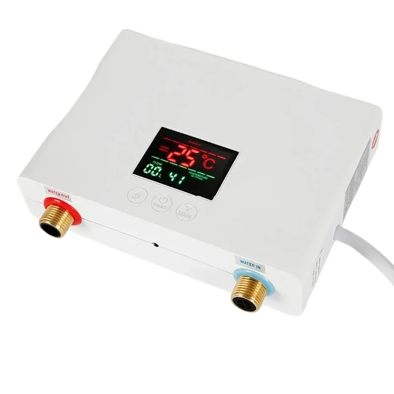 

Instant electric water heater without tank, wall mounted, quick heating, hot shower for kitchen, 110 W, 220V/5500 V