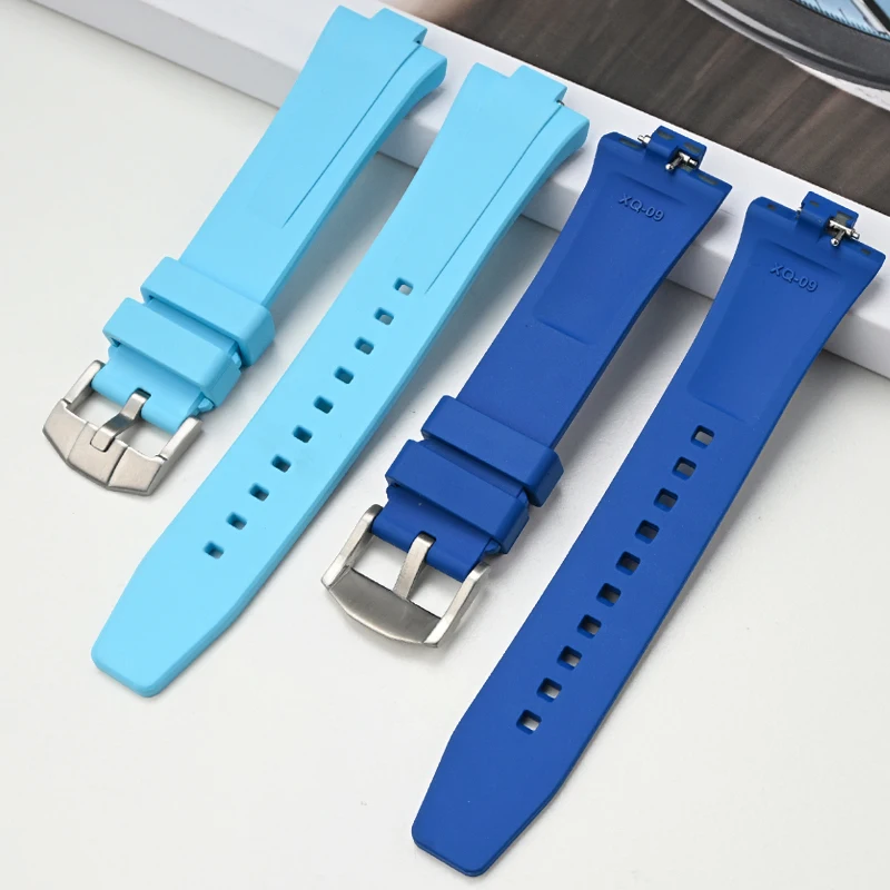 فلورو المطاط حزام للمواطن NJ0150 NJ0151 0155 حزام الساعات الإفراج السريع الرجال FKM الرياضة سوار ساعة مقاوم للماء معصمه 9 مللي متر