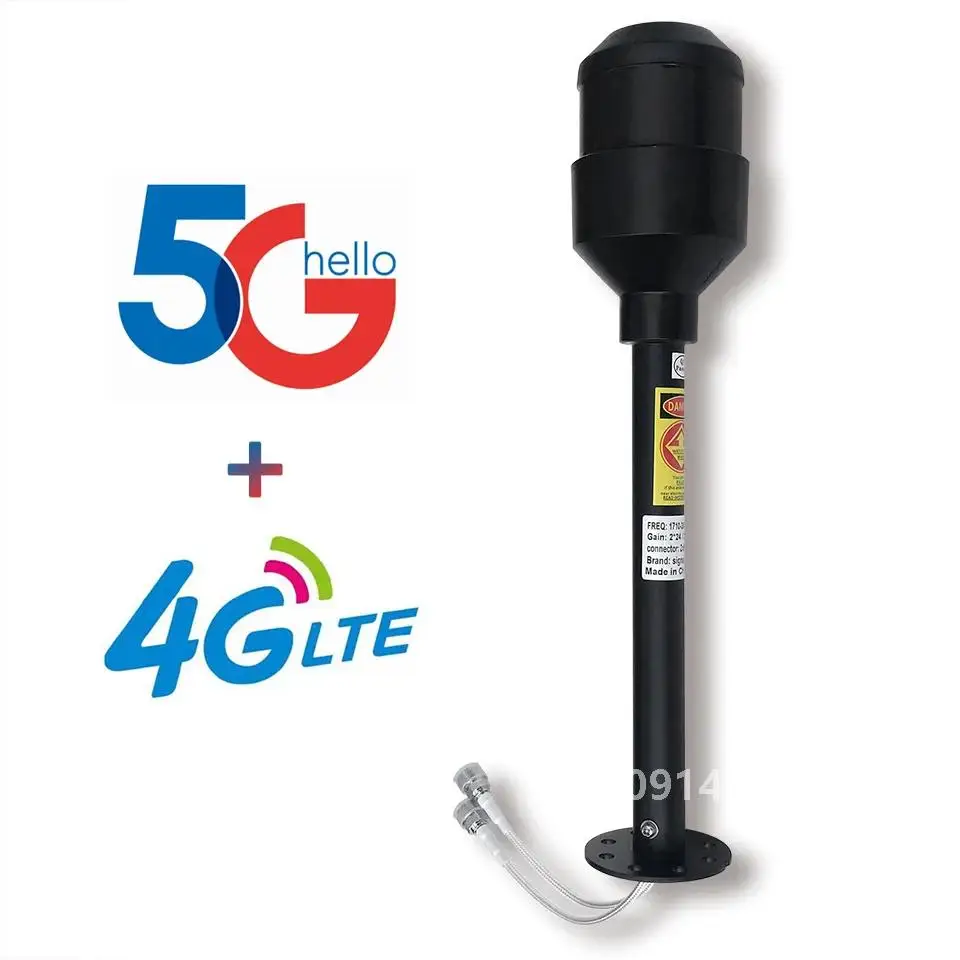 

5G 4G 3G Premium antenna feed dual band 1710-2700mhz 3300-3800mhz 24/30dbi feedhorn long range mimo for parabolic dish grid