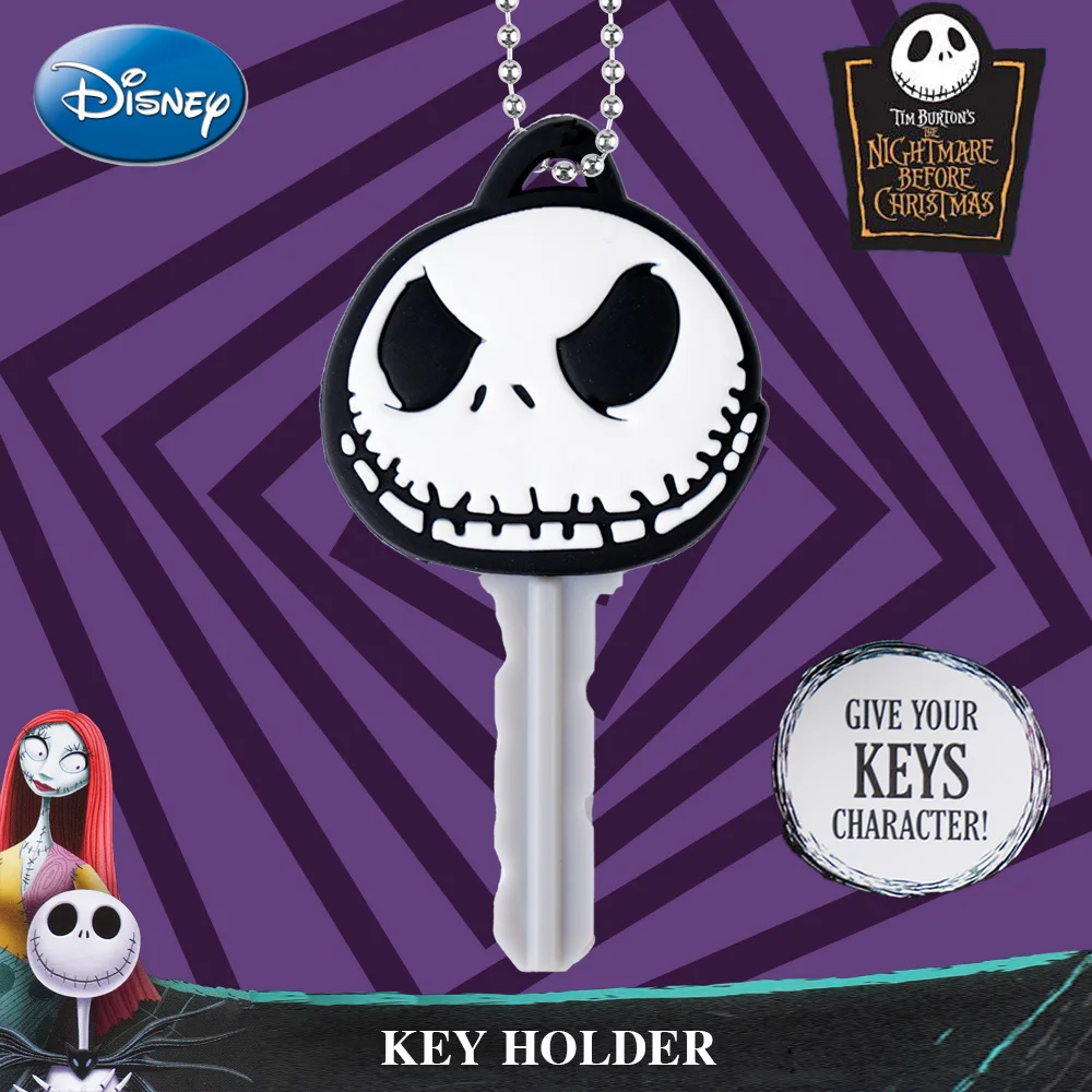 Pesadilla antes de Navidad, estatuilla oficialmente con licencia, Clip para bolso, dijes, Jack Skellington, llavero creativo, regalo, 1 unidad, Disney