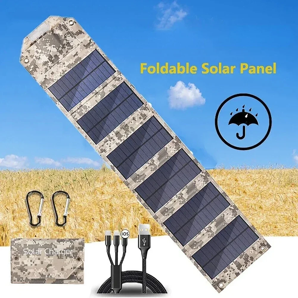 100w painel solar dobrável gerador de energia de emergência ao ar livre saída usb dispositivo do telefone móvel carregamento fonte alimentação portátil