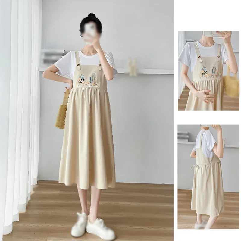 New Pregnant Women's Fashion Summer Outwear Loose Pregnant Women's Dress