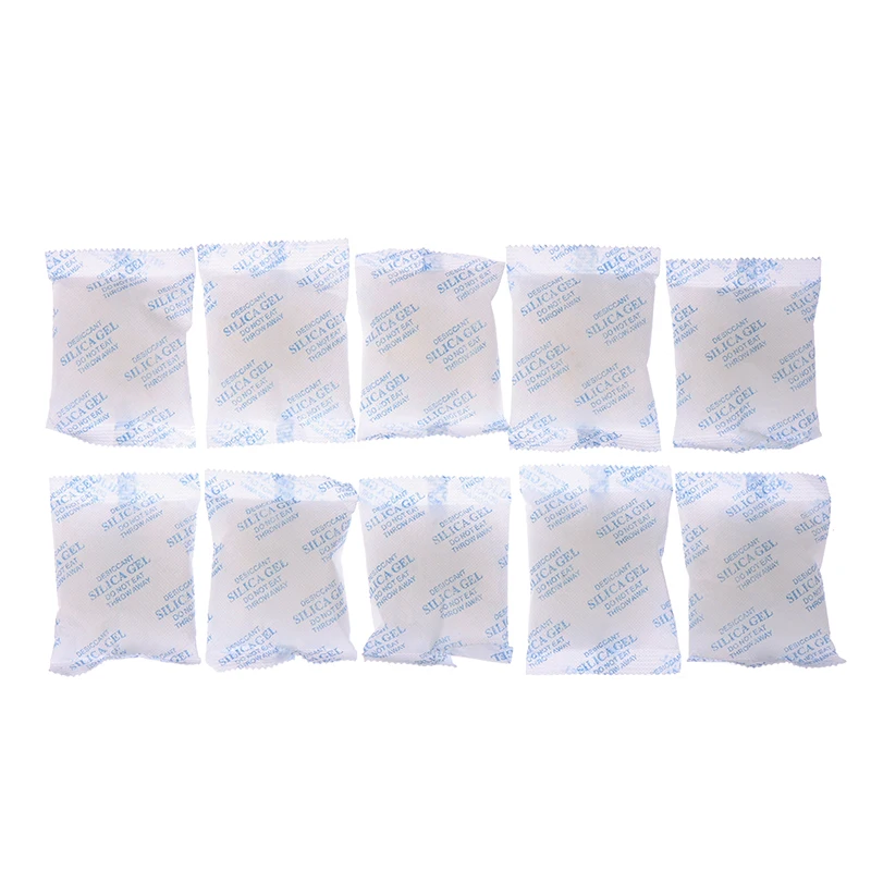 1Pack 50g Non-Toxic Silica Gel Sachet Desiccant Damp Kitchen Room Living Moisture Dehumidifier Accessories Absorber Bag