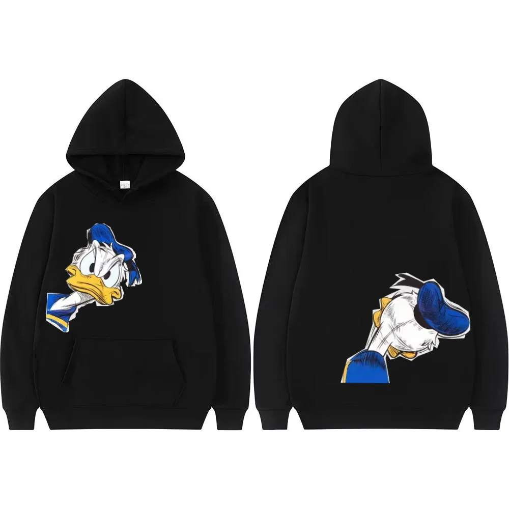 تي شيرت دونالد داك حول الرجال قصيرة الأكمام ديزني ذات العلامات التجارية المشتركة ملابس للرجال صيف 2025 الاتجاه الجديد المتضخم تي شيرت