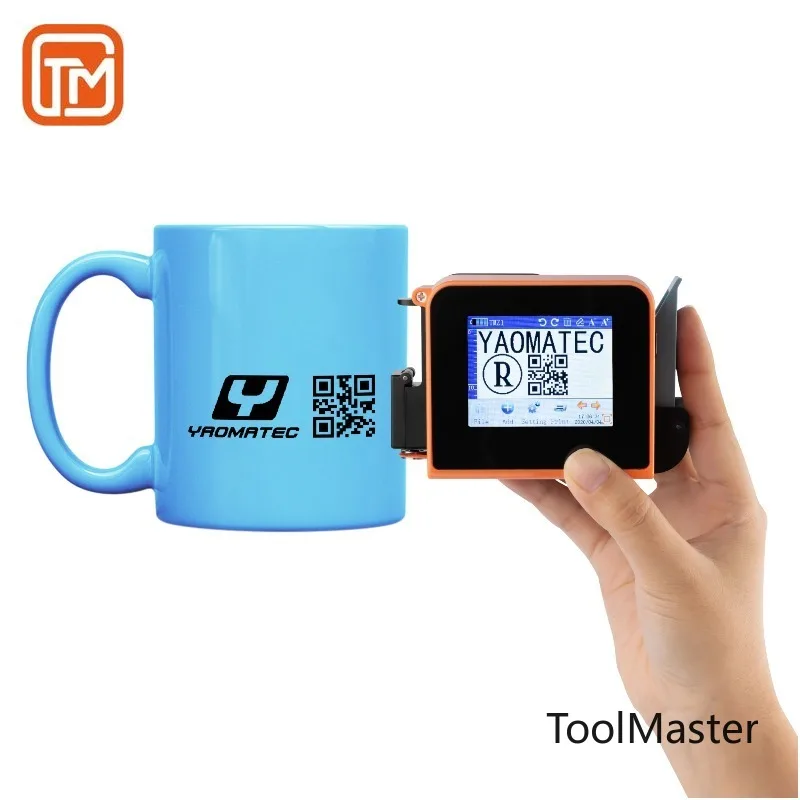 

【Hot Sale】Yaomatec 12.7mm Touch Screen QR Bar Batch Code Date Logo Expiry Label Portable Handheld Jet Thermal Inkjet Printer