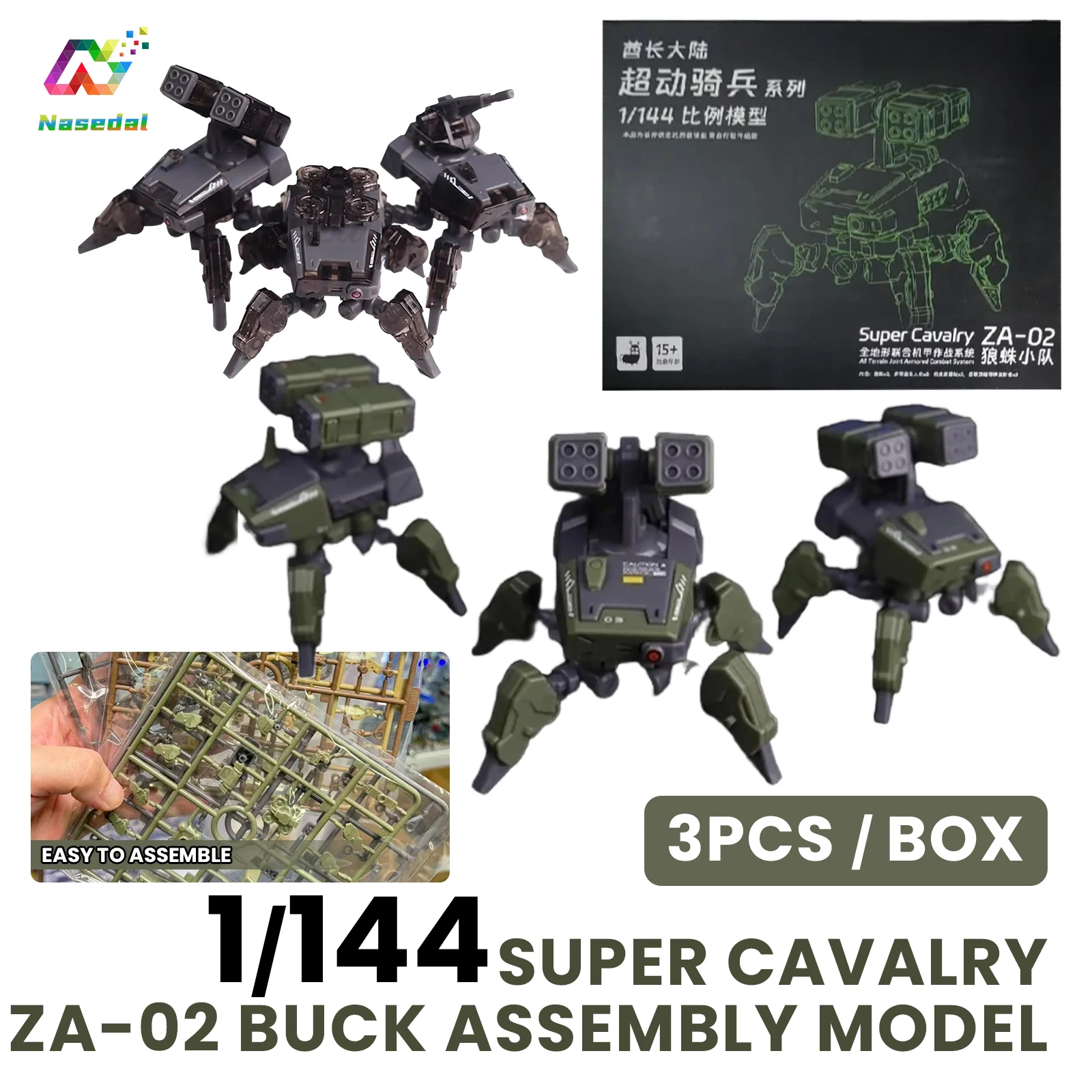 SHEIK MAINLAND Série de Cavalaria Super Dinâmica 1/144 MAC18 NO.00 Tarântulas Esquadrão ZA-02 3 Pçs/set Kit de Modelo de Montagem para Exibição