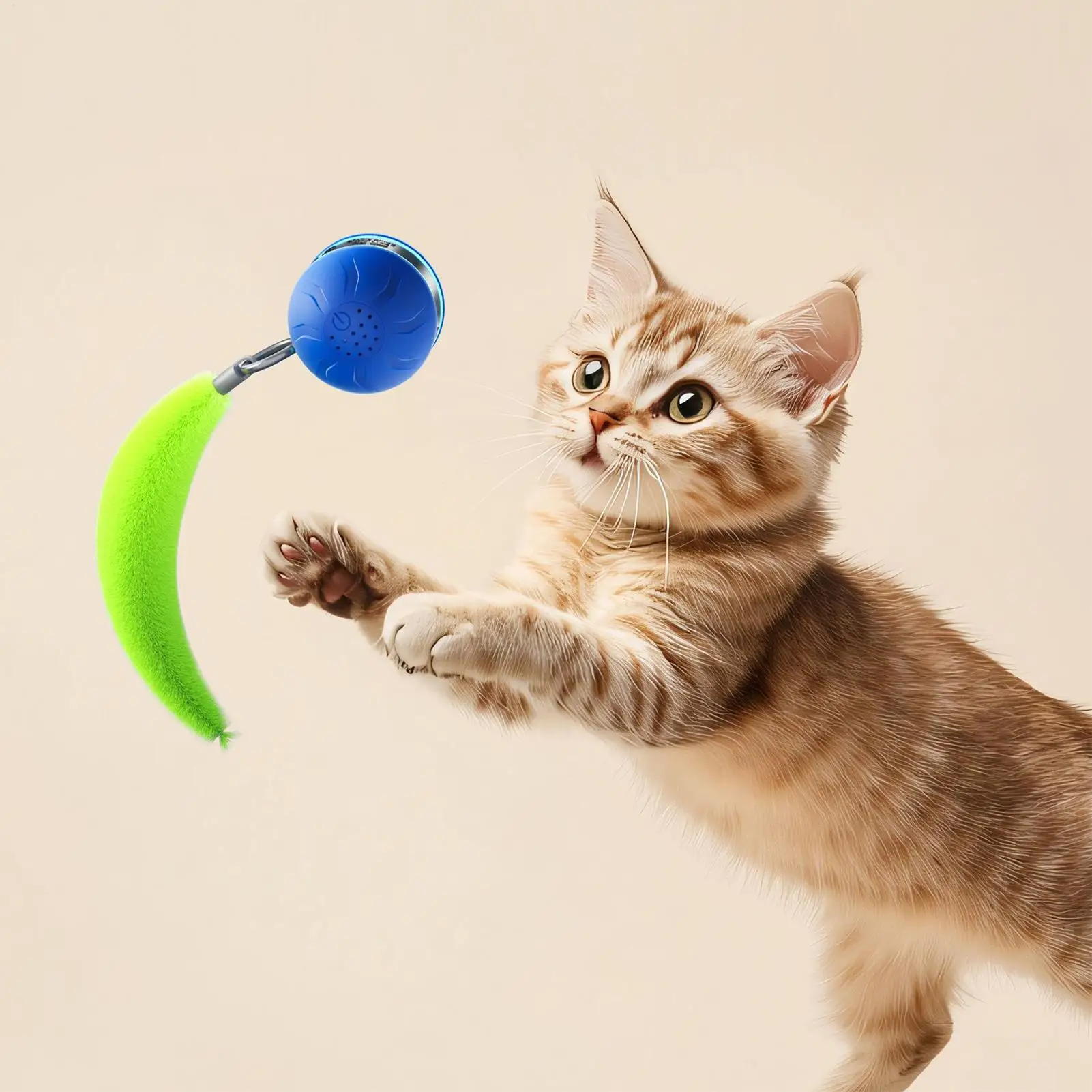 

Автоматическая игрушка для кошек, 2-скоростная перезаряжаемая игрушка типа C, движущаяся игрушка для собаки с хвостом для дома, игр на открытом воздухе, тренировочных упражнений, ментальных упражнений