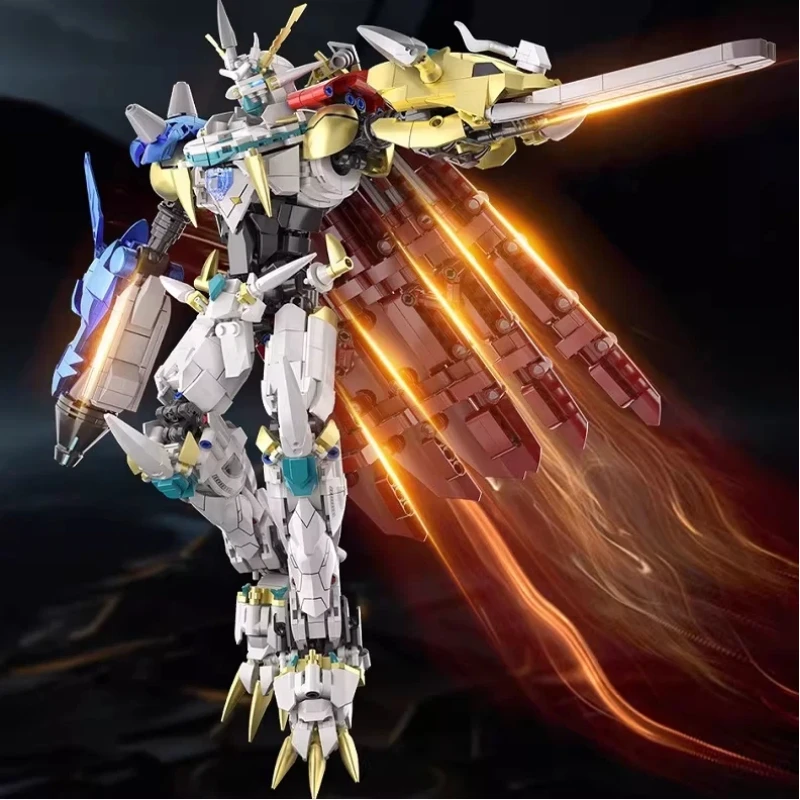 

Трансформируемый робот-меха DG7101, 1825 деталей, конструктор из мелких гранул, сборная модель с подставкой, развивающая игрушка DIY