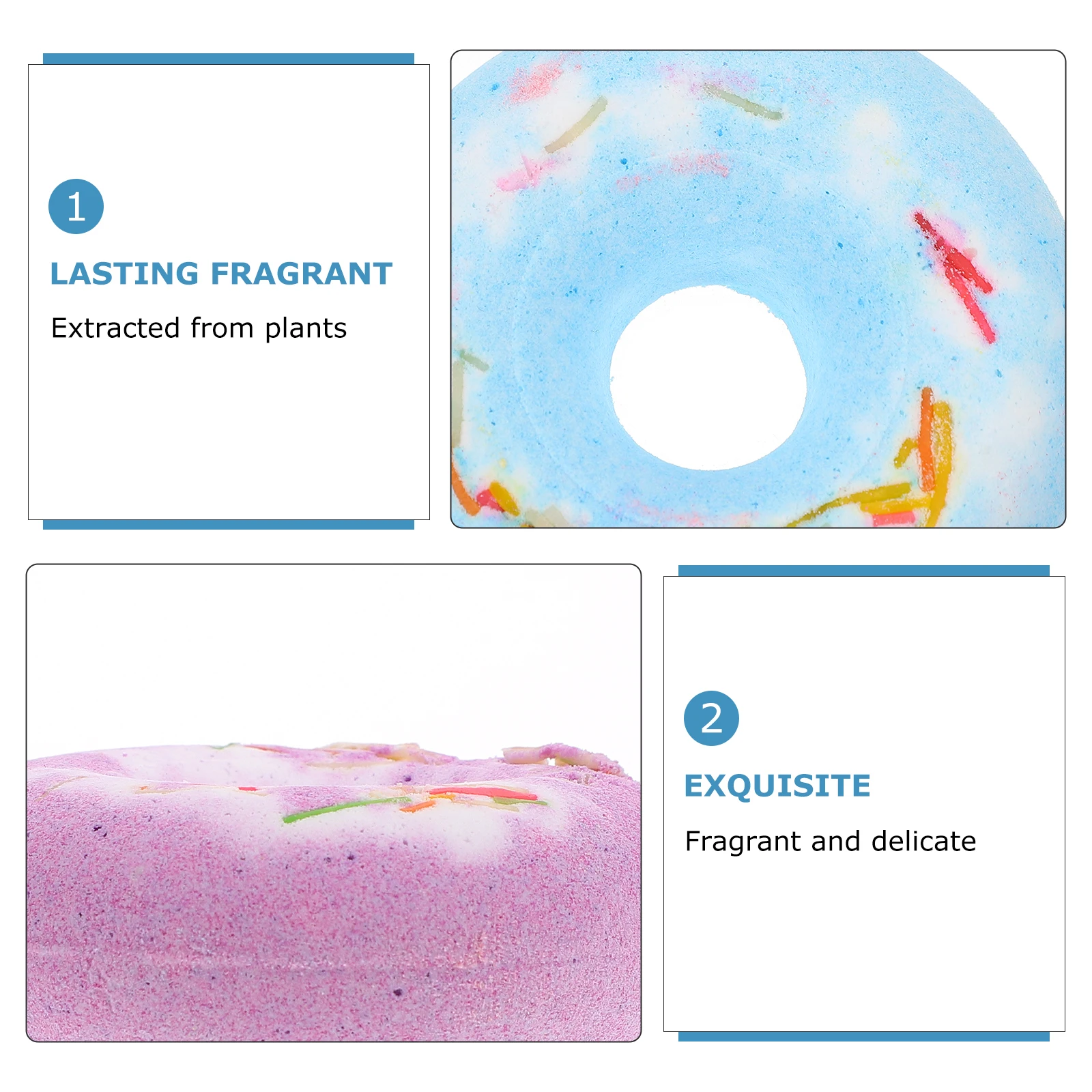 

4Pcs Bath Salt Balls Cake Shape Softening Cuticle Relieve Fatigue Nourish Skin Home Travel Spa Gift Set