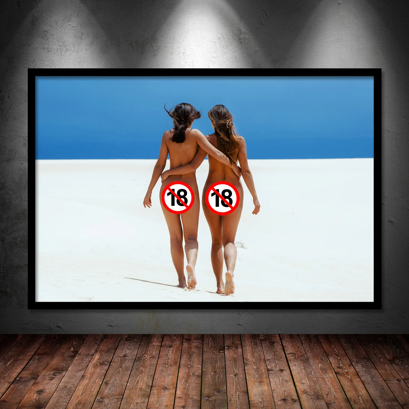 Sexy Girls Big Ass Beach Nudes Paintings Aldult Erotic Pornstar Posters Wall Art Picture Canvas Prints Home Room Decorations