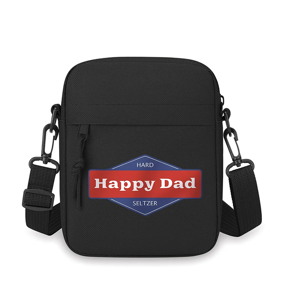 Bolso cruzado con diseño de logotipo Hard Happy Dad Seltzer para hombre, bolso de un solo hombro para mujer, diseño de impresión de película de Anime de dibujos animados, Unisex