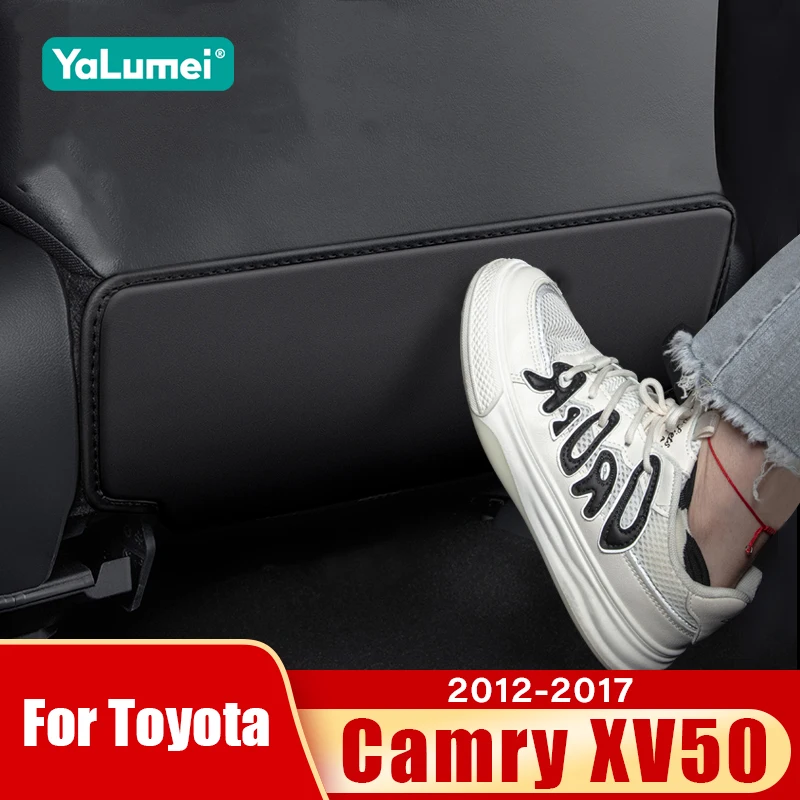 

For Toyota Camry 50 XV50 2012 2013 2014 2015 2016 2017 Leather Seat Back Cover Protector Anti Kick Mats Accessories