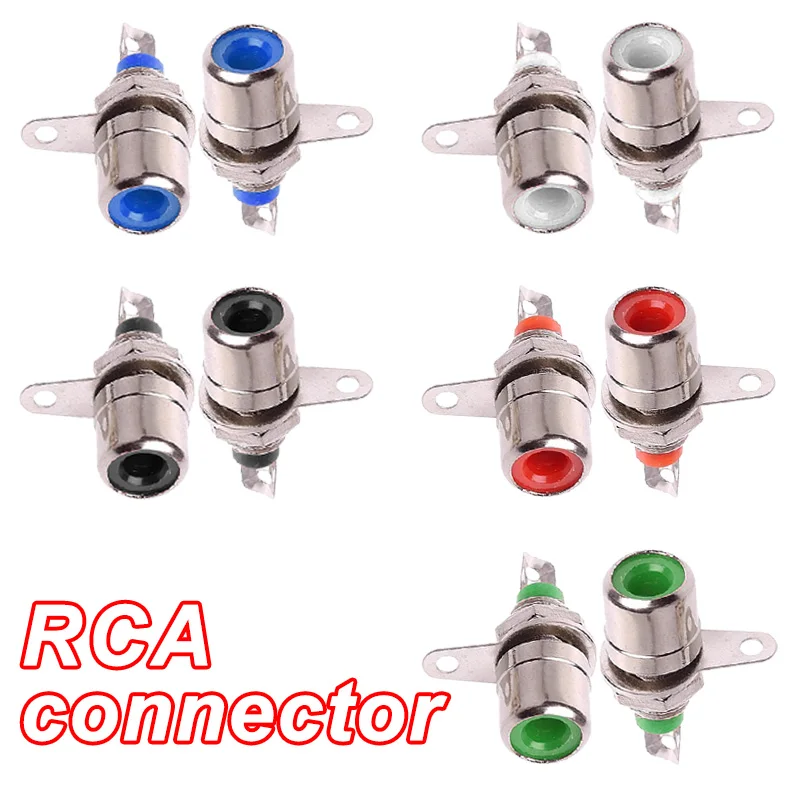 20/100Pcs RCA Female Socket Adapter RCA Audio Jack Plug Nickel Plated RCA Connector Panel Mount Socket