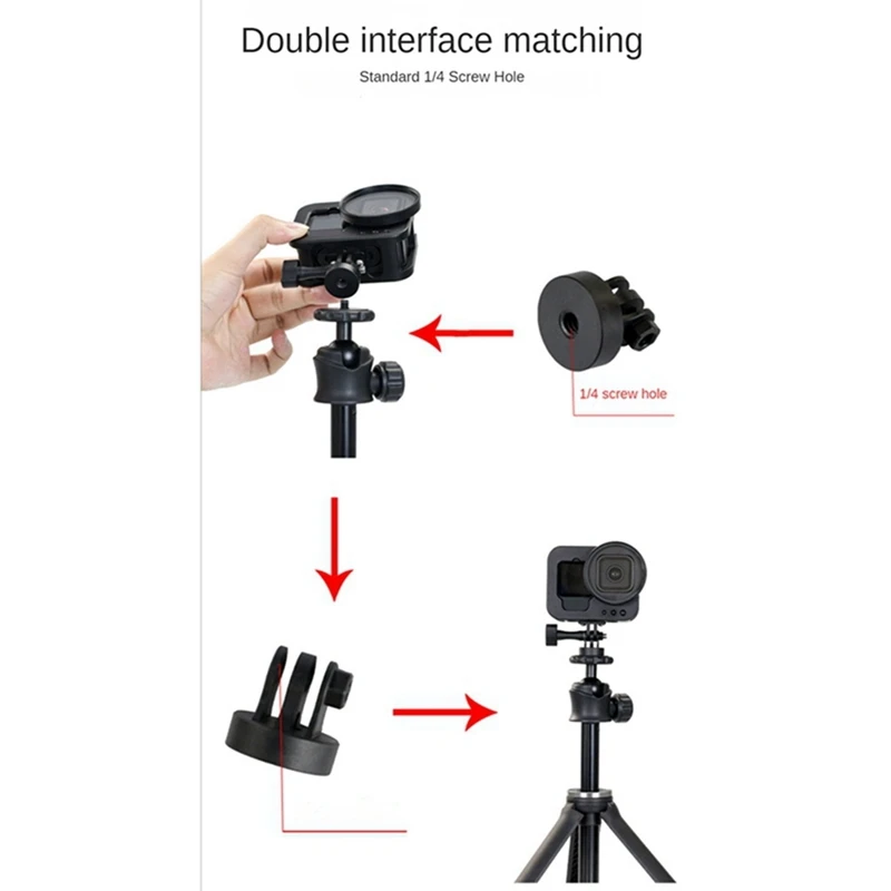 SCLS สําหรับอุปกรณ์เสริม Gopro ฐานแปลงอุปกรณ์เสริมการถ่ายภาพอะแดปเตอร์กล้องแอคชั่นแคมเมราแบบพกพา