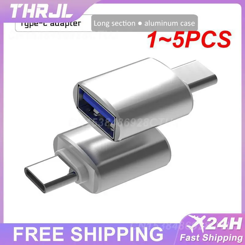 1~5PCS Type-c To Usb3.0 Female Adapter Plug And Play Portable For Computers Car Chargers Hard Drives Usb C Otg Connector