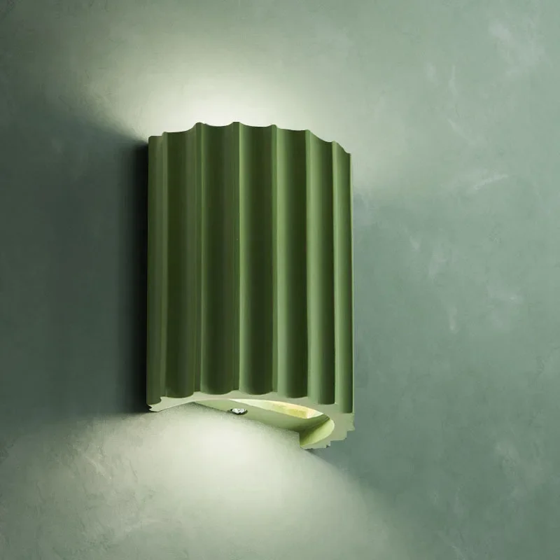 

Nordic LED Wall Lamp Modern Pumpkin Resin Wall Lights Bedroom Bedside Home Simple Style Ins Corridor Entrance Living Room